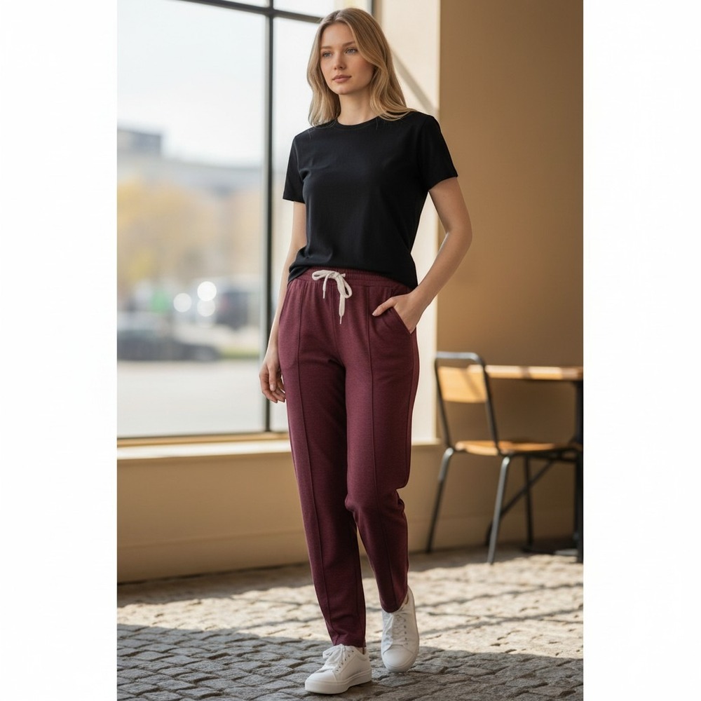 Vuori Performance Joggers Large Heathered Rust DreamKnit Activewear Athleisure